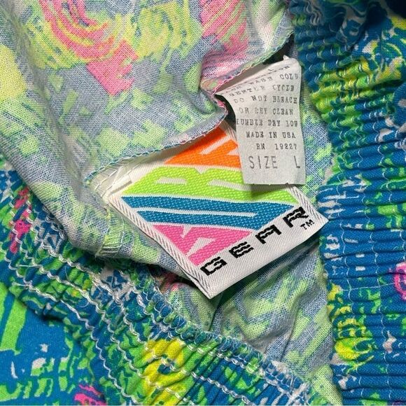 Vintage 90’s Abstract Neon Surf Gear Shorts size Large‎ - Picture 3 of 4